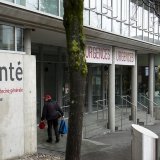 Unisanté, ici sur le site du CHUV, va regrouper ses activités au Biopôle (archives). KEYSTONE/LAURENT GILLIERON